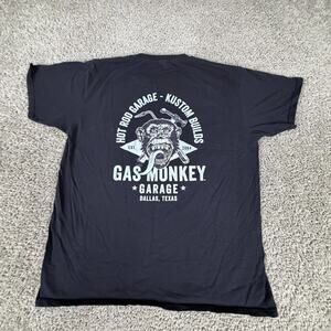 Gas Monkey Garage Shirt Mens Large Black Dallas Texas Hot Rod Kustom Builds